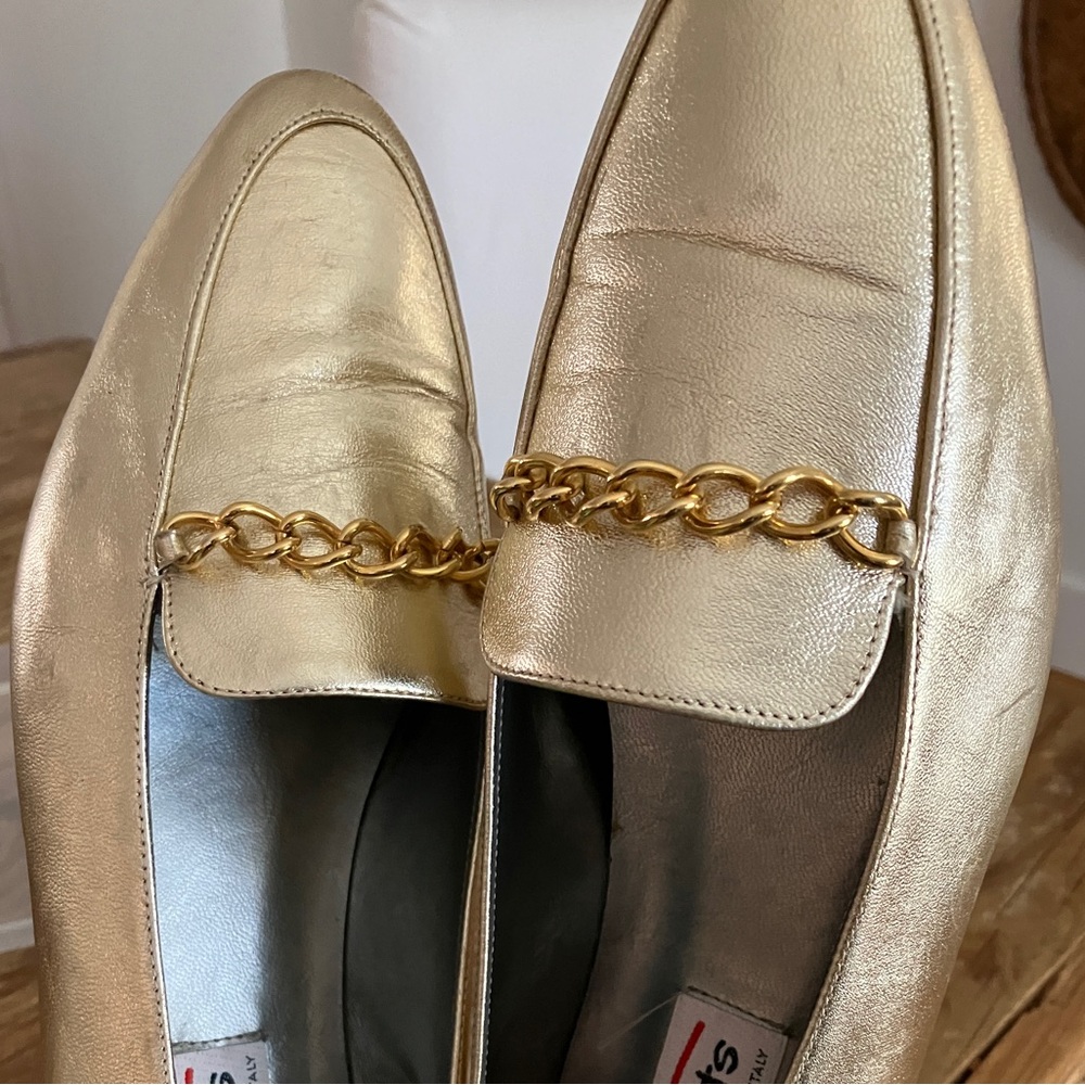 Talbots Gold Shimmer Flats